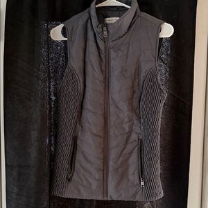 Christopher & Banks Charcoal Quilted Vest